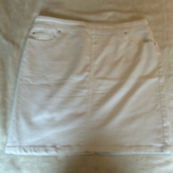 S.C. & CO White Denim Skirt - Picture 1 of 2